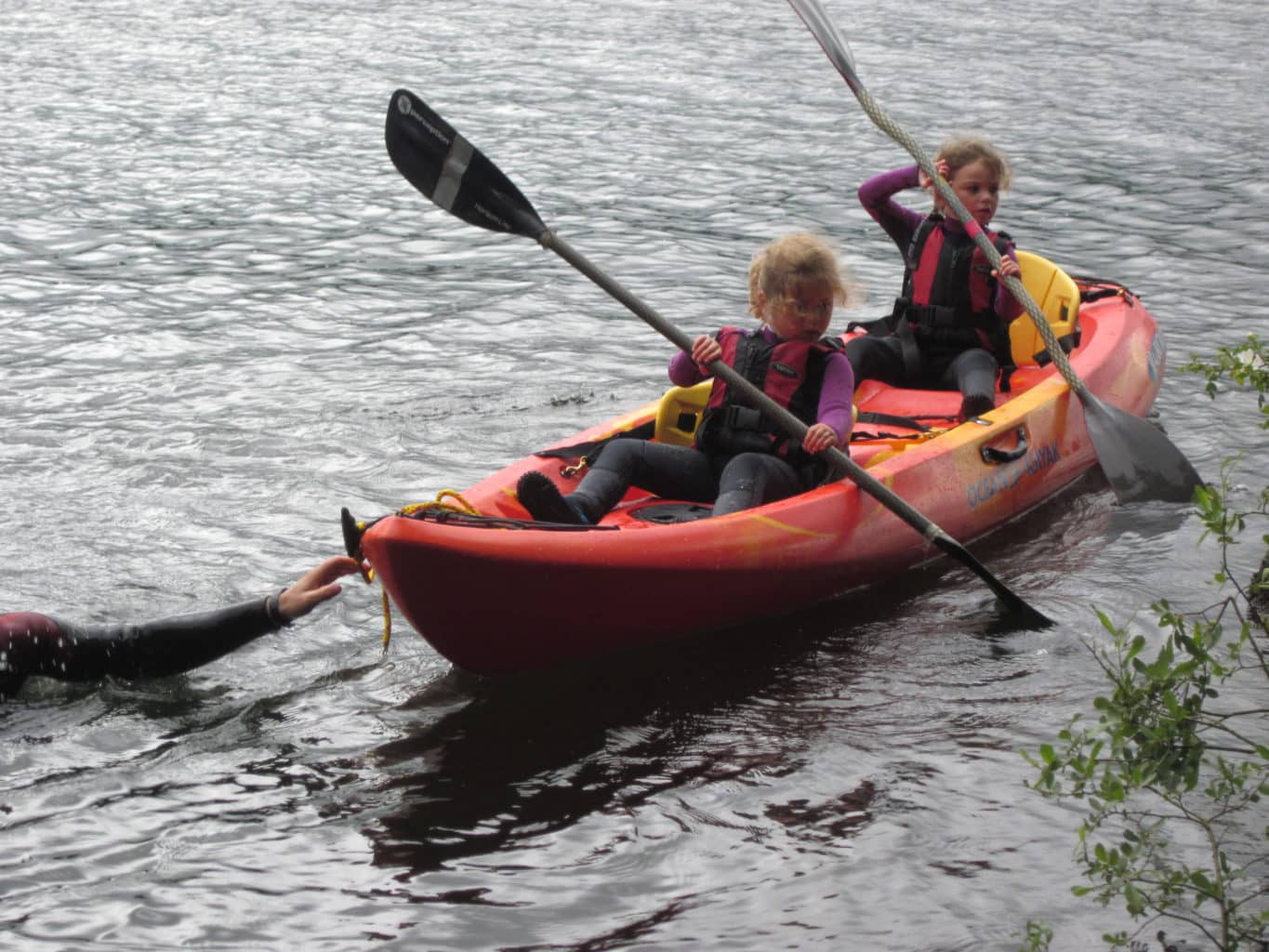 Children Kayaking in the Lake District